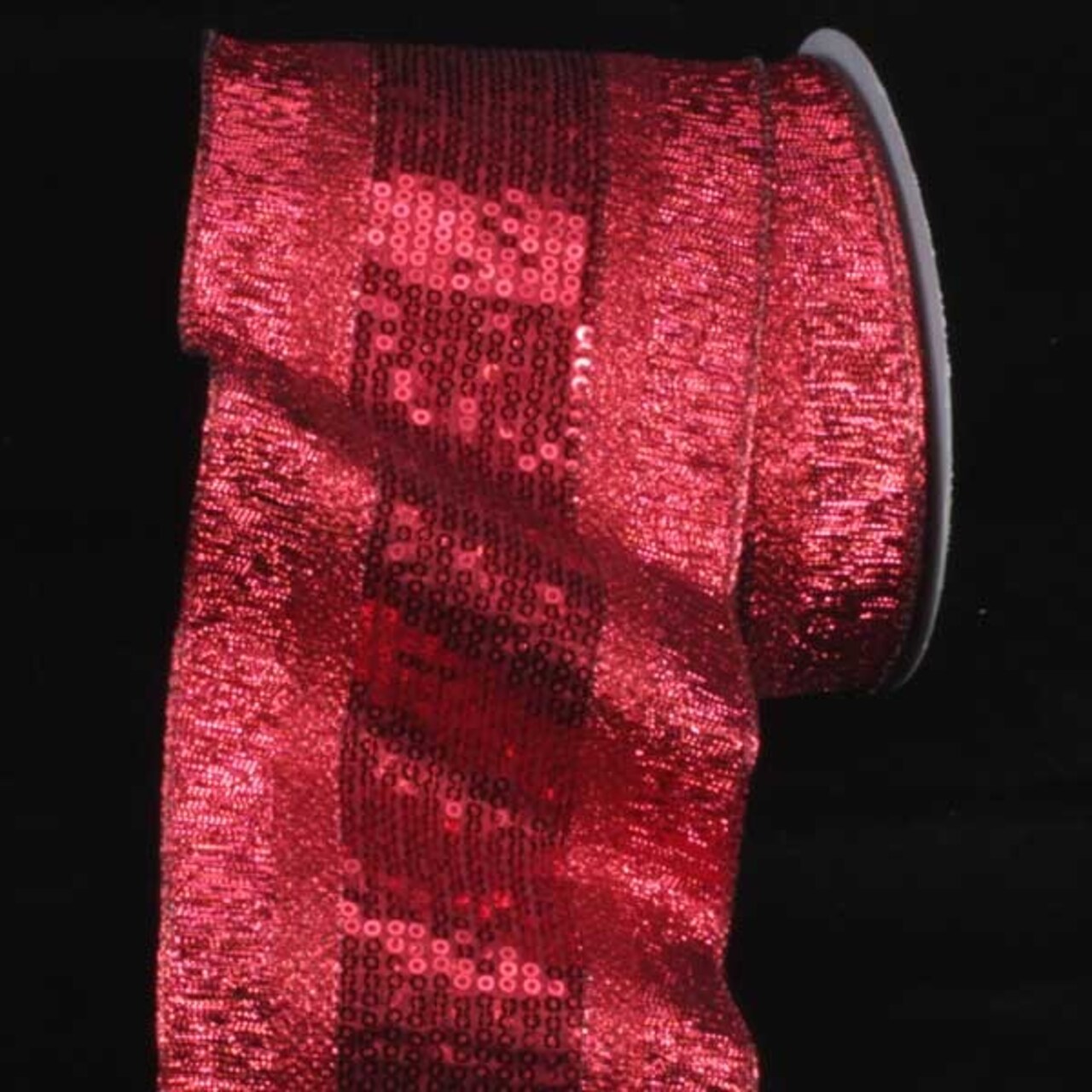 The Ribbon People Red Sequined Wired Craft Ribbon 4" x 10 Yards